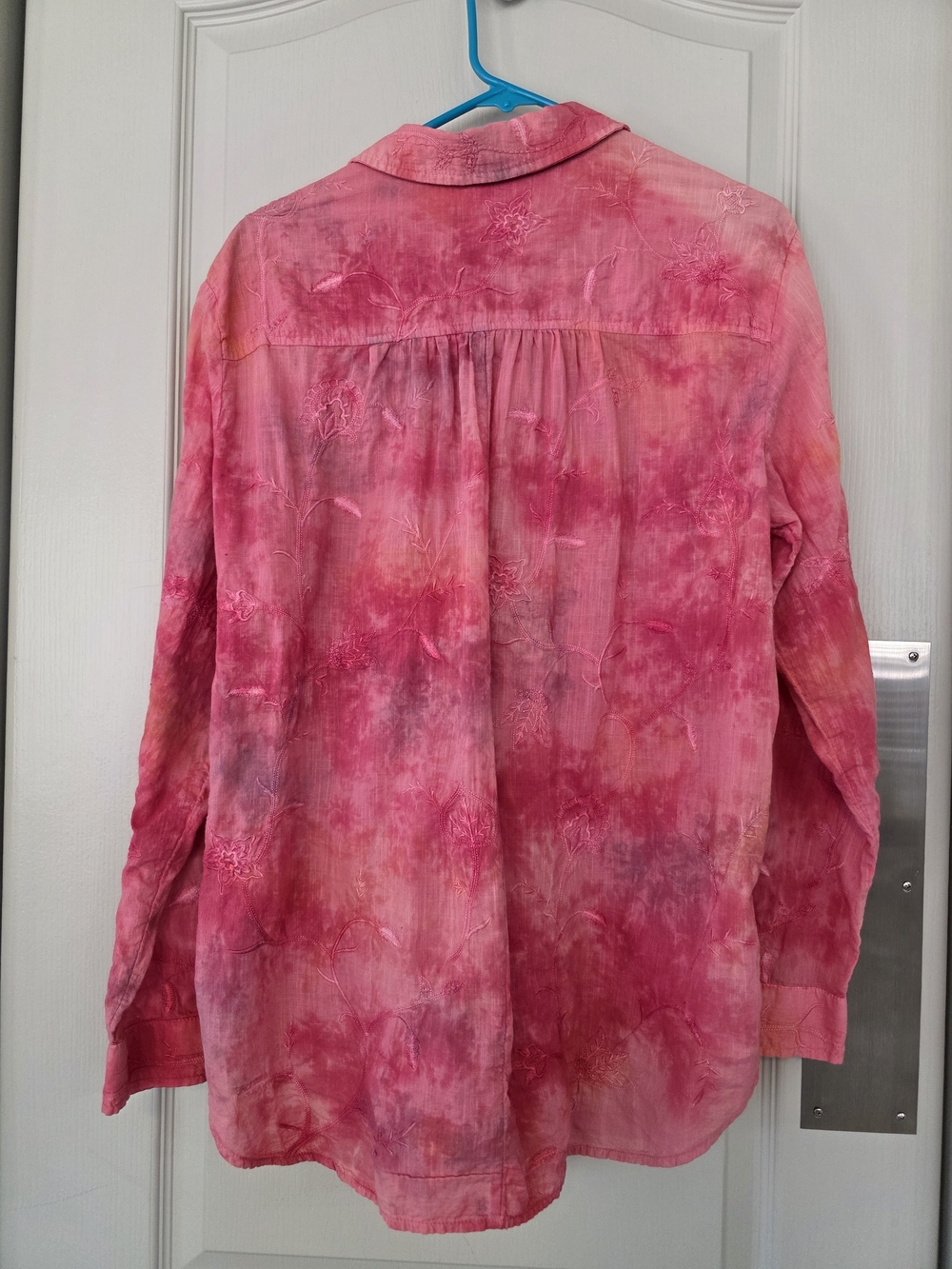 Pilcro Pink Tie-Dye Button-Down Shirt - Picture 2 of 8